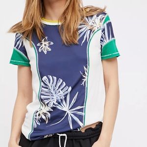 Free People Tropical Print Top, Size Small